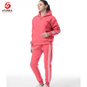 Ensemble de survêtement élégant pour femmes, taille plus, à capuche, personnalisé, séchage rapide, décontracté, impression et design de logo personnalisés, style 2025 - Product Image 3