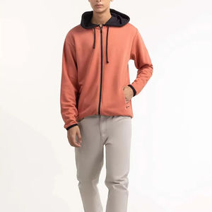 Sudadera con Capucha para Hombre, Alta Calidad, 100% Algodón, con Cierre, Diseño Sólido, Impresión Digital con Logotipo en la Parte Delantera, Gran Venta - Product Image 3