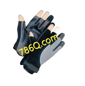 Guantes DE TRABAJO resistentes Guante de rendimiento Palma de cuero sintético H.D. Guantes sin dedos - Product Image 1