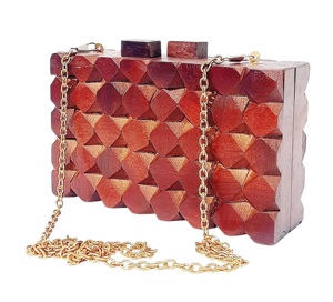 กระเป๋าคลัทช์สำหรับงานแต่งงานสีขาวสำหรับผู้หญิงกระเป๋าคลัทช์งานหัตถกรรมอินเดียทำจากเรซิน - Product Image 6