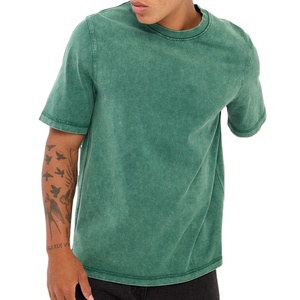 เสื้อยืดกีฬาผู้ชายแห้งเร็ว ผ้าไม่เป็นขุย ล้างสีแบบแอซิดวอช สตรีทแวร์ โลโก้สั่งทำ ผ้าถัก 100% คอตตอน สไตล์ลำลอง - Product Image 6
