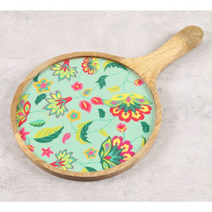 Plateau en bois de grande taille de meilleure qualité plateau en bois peint à la main pour la maison ustensiles écologiques service de desserts alimentaires - Product Image 2