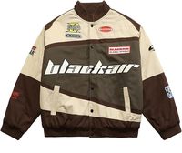 Chaqueta de Motociclista de Cuero PU Casual de Alta Calidad, Diseño Personalizado, Cuello Alto, Parche Bordado, Botones, Impermeable, para Hombre