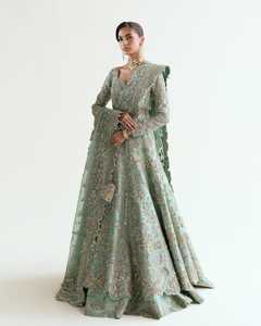 Lehenga Choli Anarkali pakistanais lourdement orné pour femmes avec broderie de mariée fantaisie pour les occasions de mariage - Product Image 4