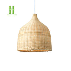 Nuevo producto ratán luz pantalla colgante de pared decoración dormitorio y sala de estar hecho a mano OEM personalizado Vietman hecho a mano - Product Image 1