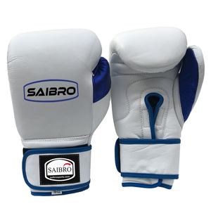 Gants de boxe professionnels en cuir de vachette tailles 8oz et 16oz fermeture à sangle imprimé scènes de kickboxing pour les arts martiaux kickboxing - Product Image 1