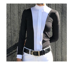 Camiseta ecuestre profesional, equipo de ciclismo de manga larga, ropa ecuestre de entrenamiento elástico, camisetas de competición - Product Image 3