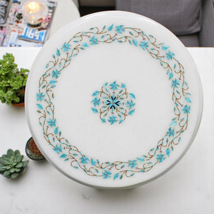 Mesa de Mármol con Incrustaciones Hecha a Mano de Primera Calidad para el Hogar y Hoteles, Muebles de Lujo para Cafeterías y Comedores - Product Image 3