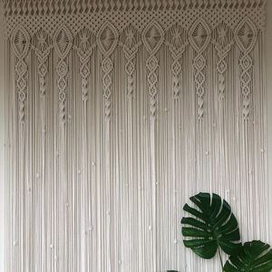 Rideau mural en macramé bohème fait main, rideau de mariage pour salon, pour restaurants - Product Image 3