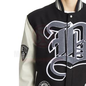 Veste universitaire unisexe de fabricant OEM, broderie en chenille, logo personnalisé, style streetwear, manteau de baseball d'hiver, imperméable et chauffant - Product Image 5