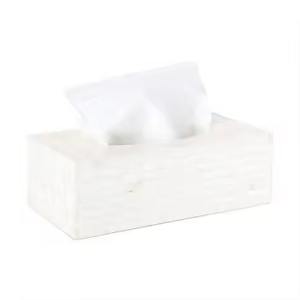 Porte-serviettes de boîte à mouchoirs en marbre blanc pur de qualité supérieure pour une utilisation décorative de dessus de table et un support de boîte à serviettes élégant pour le nettoyage des mains - Product Image 2