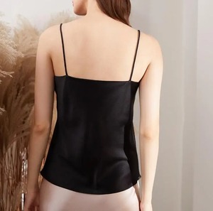 เสื้อกล้ามแขนกุดสีดำสำหรับผู้หญิง, เสื้อแขนกุดลูกไม้สีแดงเสื้อกั๊กสายเดี่ยวทรงหลวมเสื้อผ้าชั้นในสตรีไซส์ใหญ่พิเศษฤดูร้อน - Product Image 4