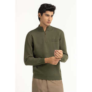 Suéter de Punto con Capucha para Hombre, Corte Regular, MN-SWT-WS25-063 B, Otoño y Primavera, Decoración con Estampado y Patrón - Product Image 1