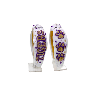 Diademas Deportivas Bordadas Personalizadas de Primera Calidad para Mujer, Accesorios para el Cabello para el Día del Partido, Estilo Anudado, Estilo Estadio - Product Image 2