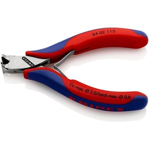 กรรไกรตัดหน้าอิเล็กทรอนิกส์ KNIPEX ความยาว 115 มม. ปลายเฉียงรูปตัว 0 ขัดเงาแบบกระจก ด้ามจับหลายชิ้นส่วนสำหรับกรรไกรตัดกระดาษ - Product Image 3