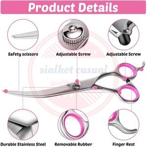 กรรไกรกรูมมิ่งสุนัข\สแตนเลสเครื่องตัดขนสัตว์เลี้ยงตัดผมสุนัขกรรไกรตัดสําหรับสุนัขแมว - Product Image 5