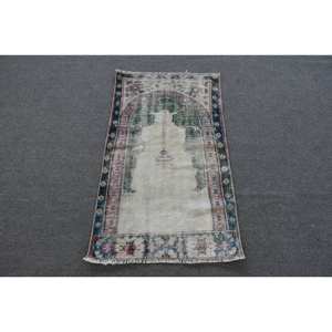 Tapis Vintage Turc en Laine Beige Vert Patchwork Design 21x35ft Style Traditionnel Grande Surface Rectangle Tapis Latex pour Couloir - Product Image 1