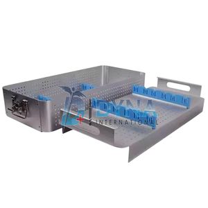 Plateau chirurgical de qualité supérieure Dynaintl DY-41776 certifié CE, 540*250*100 mm, boîte de stérilisation en aluminium et acier inoxydable pour instruments - Product Image 6