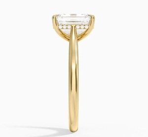 แหวนหมั้นเพชรแบบคลาสสิกสำหรับผู้หญิงแหวนหมั้นเพชรเจียระไนทรงกลม - Product Image 2