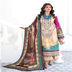 Tela de césped de alta calidad, traje de lujo de Shalwar Kameez de India y paquistaní sin costuras, ropa de fiesta de Ramsha Volume MASHAAL - Product Image 6