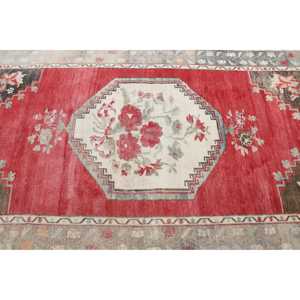 Alfombra Turca Vintage, Alfombra Grande de 4,8x9 pies, Alfombra con Rayas Rojas - Product Image 5