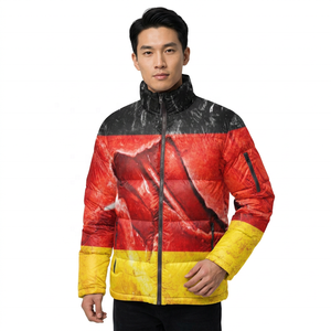 Chaqueta de Forro Polar Unisex con Estampado de la Bandera de Alemania, Cierre de Cremallera, Capucha, Resistente al Viento, Informal, para Invierno - Product Image 2