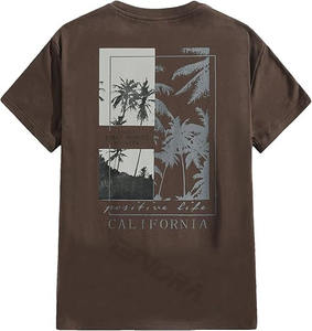 T-shirt à manches courtes imprimé sur mesure pour hommes Chemises décontractées de style tendance Graphique pour hommes - Product Image 1