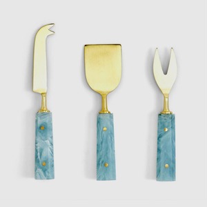 Ensemble de fromage plaqué or avec poignée triangulaire en or dans un nouveau Design, éplucheur et trancheuse à beurre peu coûteux - Product Image 2