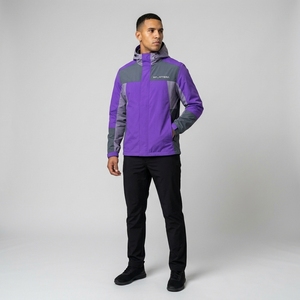 <b>men</b> purple gray hooded <b>jacket</b> <b>utility</b> <b>jacket</b> multi pocket <b>jacket</b> outdoor <b>jacket</b> workwear <b>jacket</b> lightweight <b>jacket</b> zip up <b>jacket</b> - Product Image 3