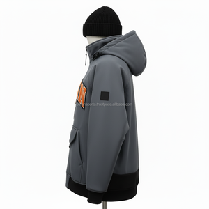 Chaqueta Softshell Premium para mujer, resistente al agua, transpirable, tela elástica, gris, estampado de logotipo personalizado, chaqueta Softshell para mujer - Product Image 3