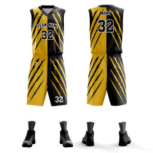 Nuevo 2025 Uniforme de baloncesto de calidad superior al por mayor Conjunto de nuevo estilo Logotipo personalizado Impreso Transpirable Ropa deportiva totalmente personalizada - Product Image 2