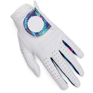Precio de fábrica Cabretta Guantes de golf de cuero de gran calidad Logotipo personalizado Agarre adecuado Guantes de golf deportivos transpirables - Product Image 1