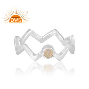 แหวนพลอยโอปอลจากเอธิโอเปียธรรมชาติ925เงินสเตอร์ลิงออกแบบได้ตามต้องการ - Product Image 3