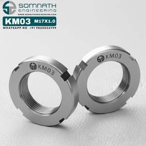 น็อตล็อคตลับลูกปืนแบบแม่นยำน็อต KM03ตลับลูกปืนเมตริกที่แม่นยำ M17X1น็อตปลอกสวมอะแดปเตอร์ - Product Image 4