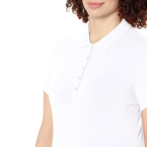 Polos de algodón de alta calidad para mujer, moda informal de verano, diseño Simple transpirable, polos de Color sólido para mujer - Product Image 5