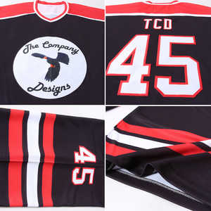 Color personalizado 100% poliéster ropa deportiva Jersey transpirable Hockey sobre hielo Jersey con número bordado Technics - Product Image 5