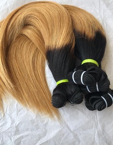 Vente en gros d'extensions de cheveux ombrés cheveux vierges brésiliens raides 1B/30 cuticule alignée couleur tissage de cheveux humains paquet d'extension - Product Image 3