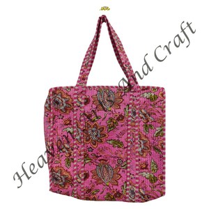 Cute Large Boho Handmade Tote Shoulder <b>Bag</b> Hand Block Printed Women <b>Quilt</b> <b>Bags</b> Multi Color Large Carry <b>Bags</b> For Her Indian Tote - Product Image 6