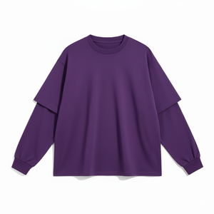 T-shirt à couches de style coréen Street wear | Haut à manches longues à la mode personnalisé pour hommes - Product Image 6