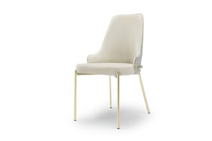 Juego de Muebles de Comedor Moderno y Elegante con Mesa Fija y 6 Sillas, con Materiales de Tela/Metal/MDF, un Complemento Estilizado para Cocina o Villa - Product Image 6