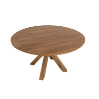 Mesa de comedor redonda de madera de mango