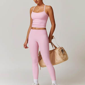 Tenue de short de yoga solide pour femmes veste à col quart taille haute coupe ajustée respirant équipement de sport anti-transpiration Logo avant - Product Image 2