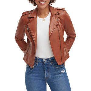 Blouson bombardier pour femmes OEM ODM 2025 Veste surdimensionnée Vestes en cuir pour hommes personnalisées - Product Image 5