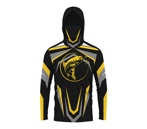 เสื้อตกปลา UPF 50เสื้อโปโลแขนยาวมีฮู้ดพิมพ์ลายระบายอากาศ - Product Image 3