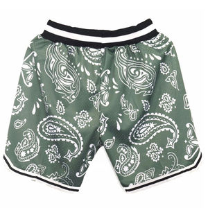 Top Trending 2-Tone Basketball Jogger <b>Shorts</b> for Men Custom Logo Embroidered <b>with</b> Vintage Digital Printing Wholesale <b>Zip</b> <b>Pockets</b> - Product Image 2