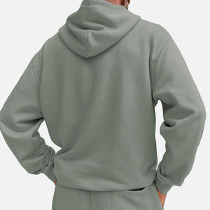 Sudadera con Capucha Unisex de Felpa Orgánica 100% Algodón con Cremallera, Logotipo Personalizado, Corte Holgado, Estilo Vintage - Product Image 6