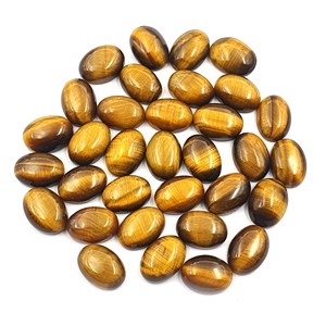 พลอยรูปตาเสือธรรมชาติทรงหลวม,พลอย Cabochon ล็อต15ชิ้น10X14มม. 104กะรัต - Product Image 2