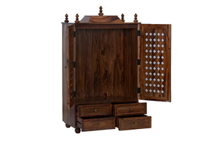 Decorative Wooden Modern Wooden Temple Handcrafted Pooja <b>Mandir</b> Luxury Home Prayer Unit Living Room KA742 - Product Image 6