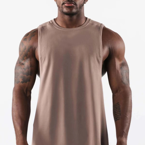 Camiseta sin mangas de entrenamiento para hombre, sudaderas con capucha de gimnasio con gorra y bolsillo, Camiseta deportiva para culturismo Stringer Muscle - Product Image 2