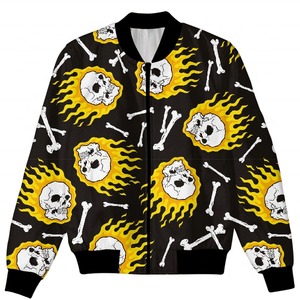 เสื้อแจ็คเก็ตบอมเบอร์แบบสั่งทำสำหรับผู้ชาย พิมพ์ลายเต็มตัว ผ้าโพลีเอสเตอร์ เสื้อแจ็คเก็ตวาร์ซิตี้ ผลิตแบบ OEM - Product Image 5